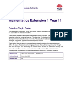 Mathematics Extension 1 Year 11 Topic Guide Calculus