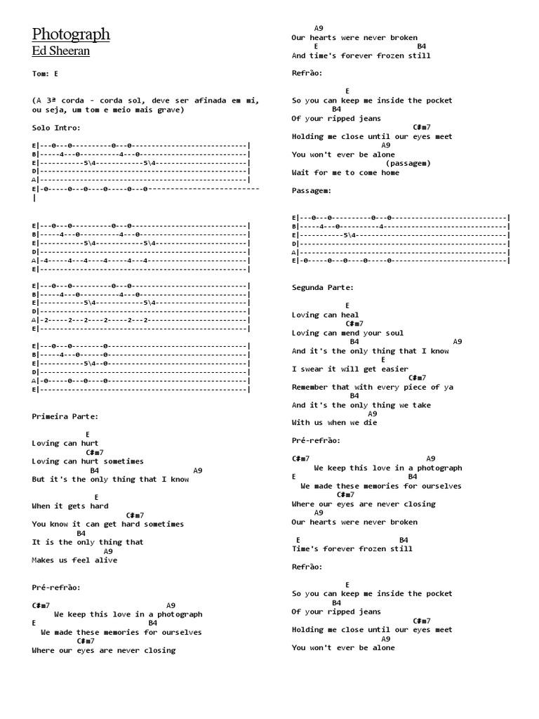 Photograph Ed Sheeran PDF