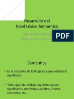 Desarrollo del nivel léxico-semántico