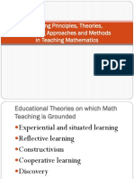 Guiding Principles, Theories, Teaching Approaches and Methods in Teaching Mathematics