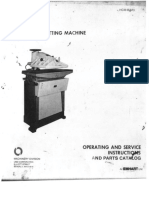 USM Hytronic Model B Die Cutter Operating & Service Instructions & Parts Catalog