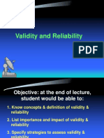 Validity and Realibility