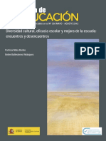 Mata y Ballesteros 2012 Diversidad Cultural Eficacia Escolar y Mejora de La Escuela Encuentros y Desencuentros