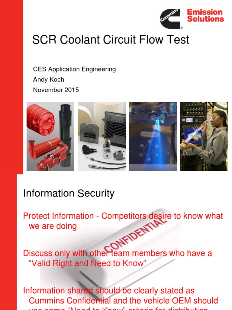 SCR Coolant Flow Testing Procedures | PDF | Thermostat | Flow Measurement