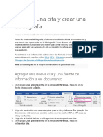 Crear citas y bibliografías en Word