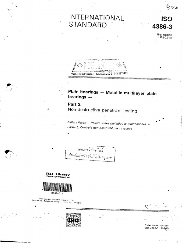 ISO 4386-3 Non-Destructive Penetrant Testing PDF | PDF