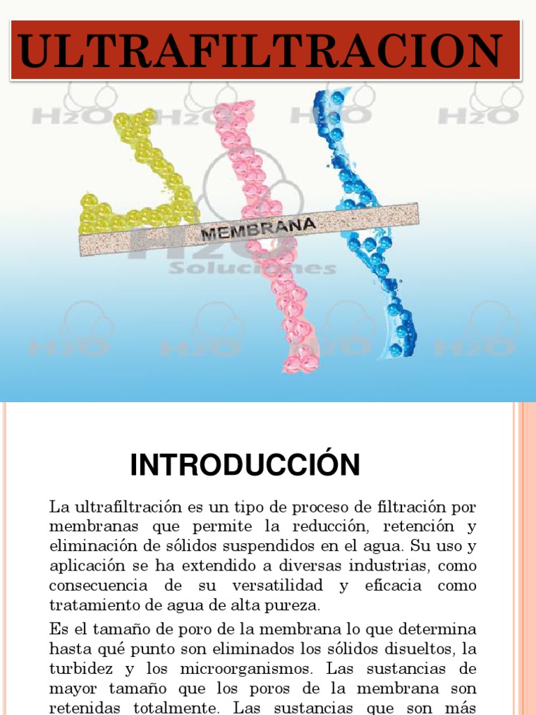 Ultrafiltracion | PDF | Filtración | Membrana celular