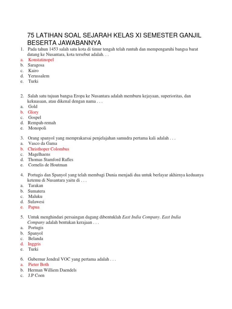 14+ 40 soal sejarah indonesia kelas 11 beserta jawabannya ideas