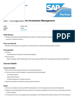 Configuration for Investment Management