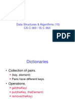 Data Structures & Algorithms (10) CS C 363 / IS C 363