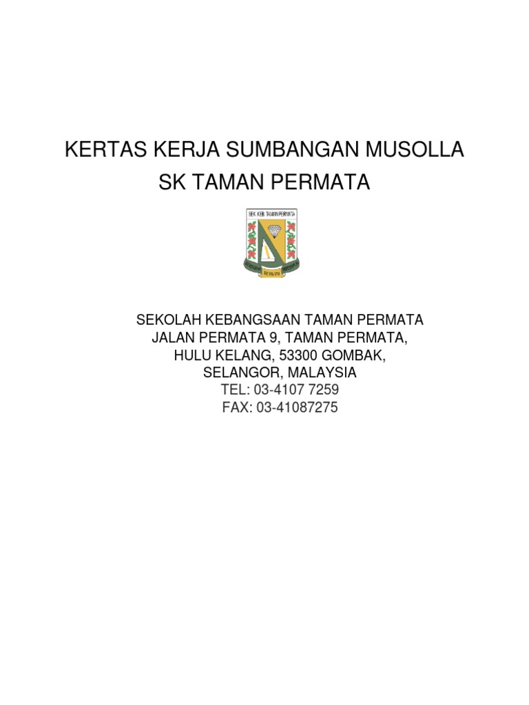 Musalla Permata Paperwork Edit Sani10717 | PDF