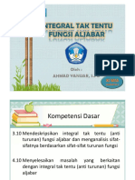 Bahan Ajar Integral Tak Tentu Fungsi Aljabar