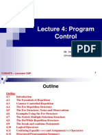 Lecture 4: Program Control: Mr. Imran Latif (Imranlatif@cuilahore - Edu.pk)
