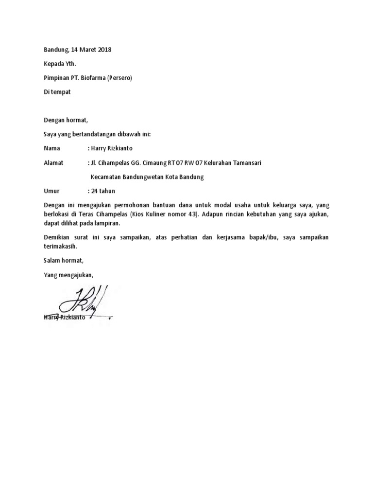 1521079161 Proposal Pengajuan Dana Ke Pt Biofarma Pdf