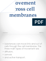 Movement Across Cell Membranes