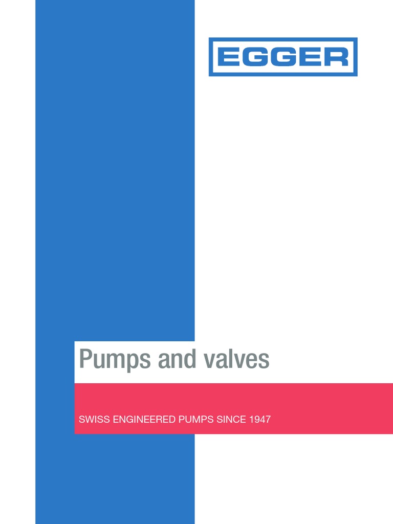 Egger Pumpes and Valves Overview | PDF | Bearing (Mechanical) | Pump