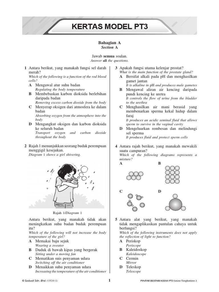 Kertas Model Pt3 Modul Aktiviti Pintar Bestari Sains Tingkatan 3 Berdasarkan Format Pt3 Mulai 2019 Pdf