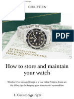 How To Store and Maintain Your Watch - Christie's