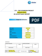 Lte Fdd Sparrow Sananton Ssv Acceptance Report (Sample)