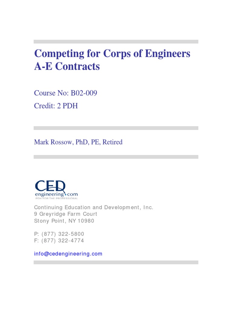 Competing for USACE A-E Contracts Guide | PDF | United States Army ...