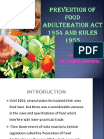 Prevention of Food Adultration Act - Pptxkamini