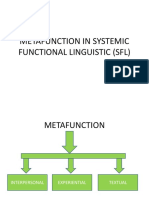 Metafunction in Systemic Functional Linguistic (SFL)