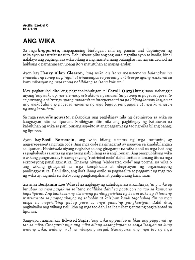Wika | PDF