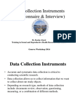 Data Collection Tools for Questionnaires and Interviews