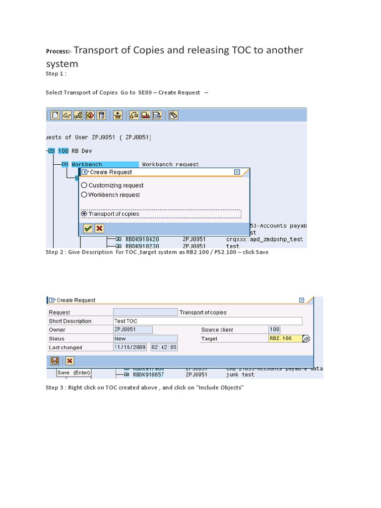 SAP Transport of Copies: Step-by-Step Guide | PDF
