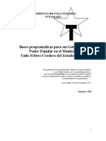 MRT - Bases Programáticas para Un Gobierno Del Poder Popular en El Municipio Tulio Febres Cordero Del Estado Mérida