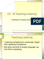 The Teaching of Listening