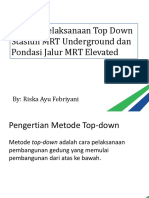 Metode Top Down Stasiun MRT Jakarta by Riska