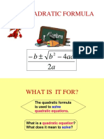 Solve quadratic equations with the quadratic formula