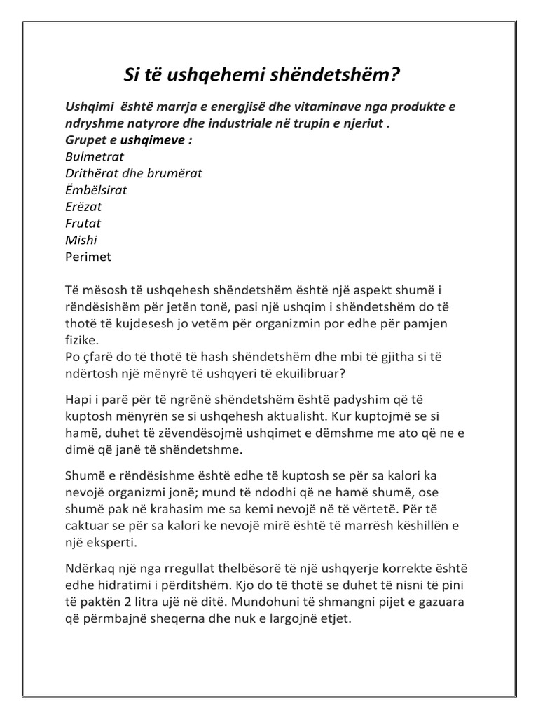 Si Të Ushqehemi Shëndetshëm Pdf