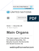 Main Organs: United Nations