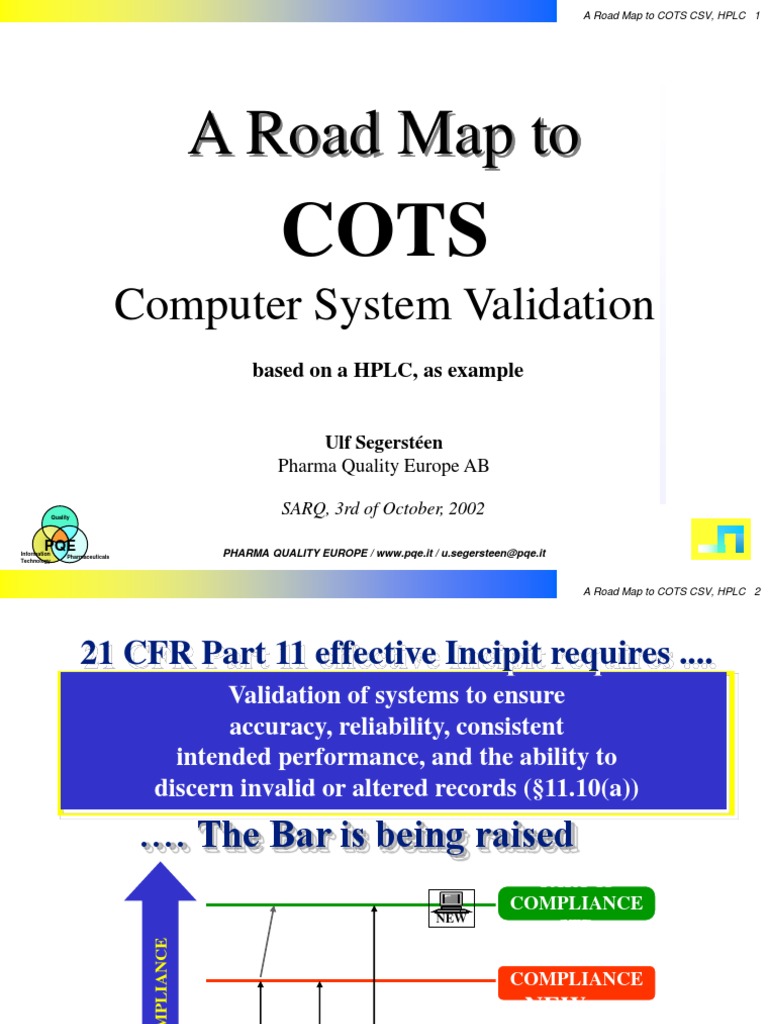 A Road Map To: Computer System Validation | PDF | Verification And ...