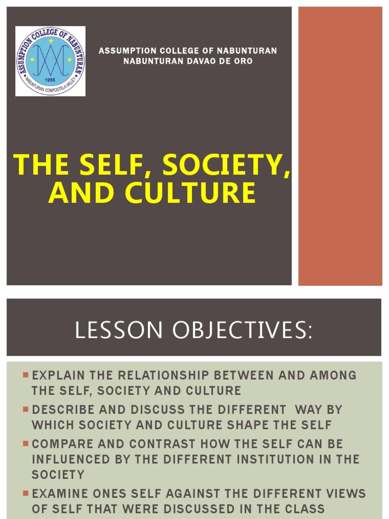 Understanding Self, Society, and Culture | PDF | Self | Gender