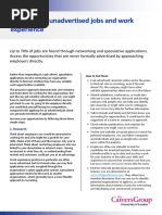  Applying for Unadvertised Jobs and Work Experience