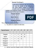 Figurate Numbers Patterns Generator Activity