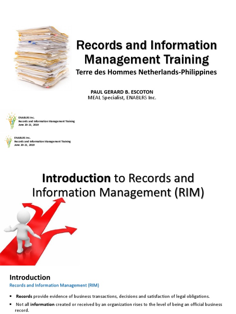 Records Management Training Overview | PDF | Records Management ...