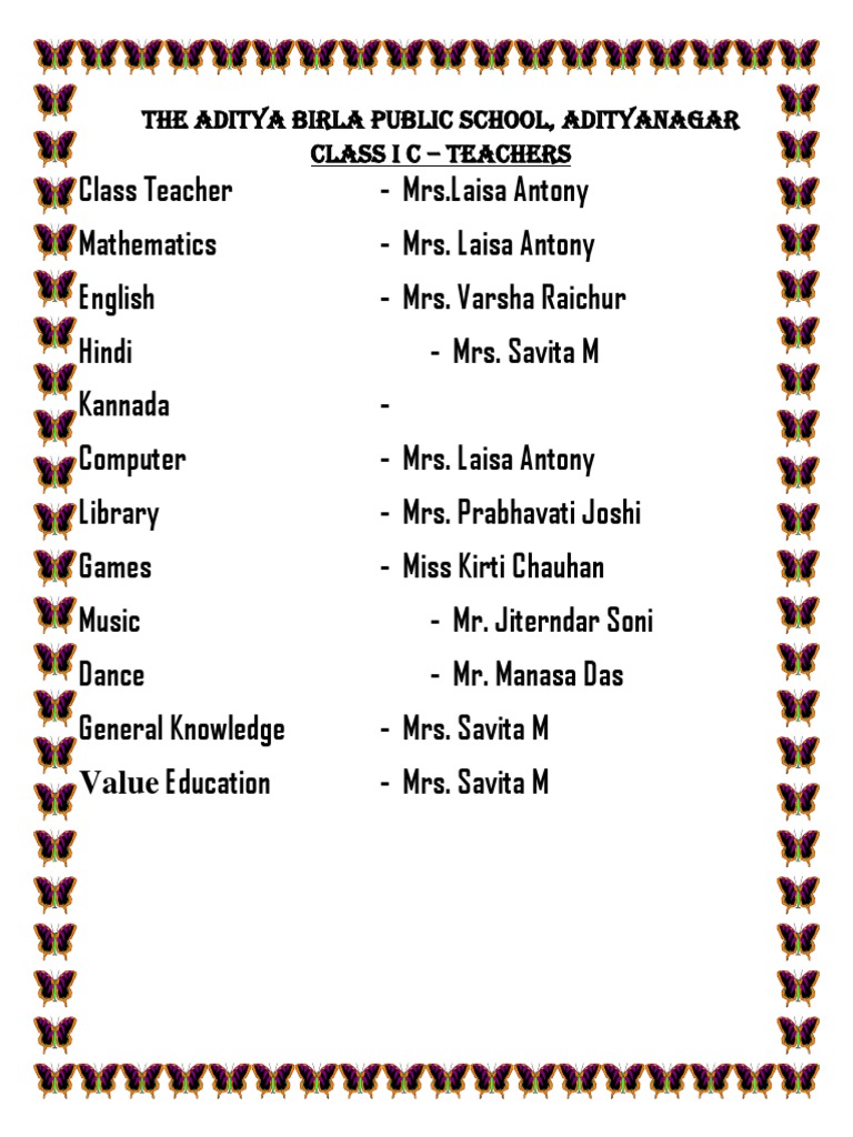 Teachers List I C | PDF | Art