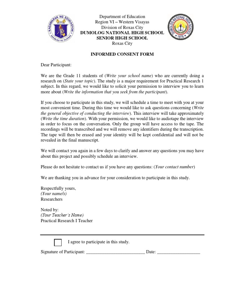 Informed Consent Form and Interview Protocol | PDF | Interview ...