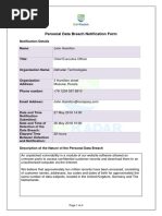 7.11 - Defradar - GDPR - EXAMPLE Personal Data Breach Notification Form - v2