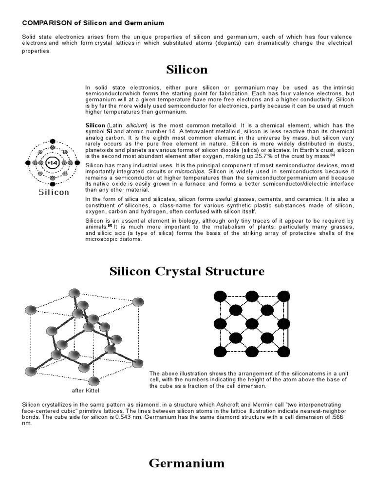 Comparison of Silicon and Germanium Germanium Diode