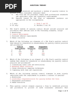 Auditing Theory: C. Both I and II