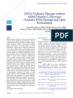 EDTA Chelation Therapy, Without Added Vitamin C, Decreases Oxidative DNA Damage and Lipid Peroxidation PDF