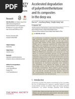 Accelerated Degradation of Polyetheretherketone and Its Composites in the Deep Sea