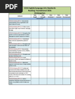 Kindergarten El A Checklists