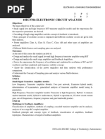 18EC3T02 Electronic Circuit Analysis: Ii Year - I Semester T P C 3 0 3