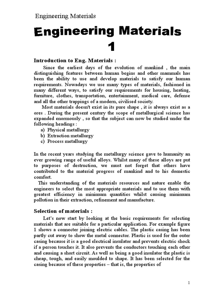 Common Engineering Materials Overview | PDF | Ion | Chemical Bond